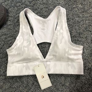 Buff bunny white camo sports bra